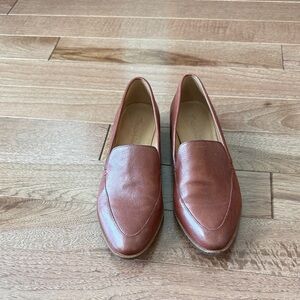 Madewell Frances brown tan leather loafers 8.5 flats cognac